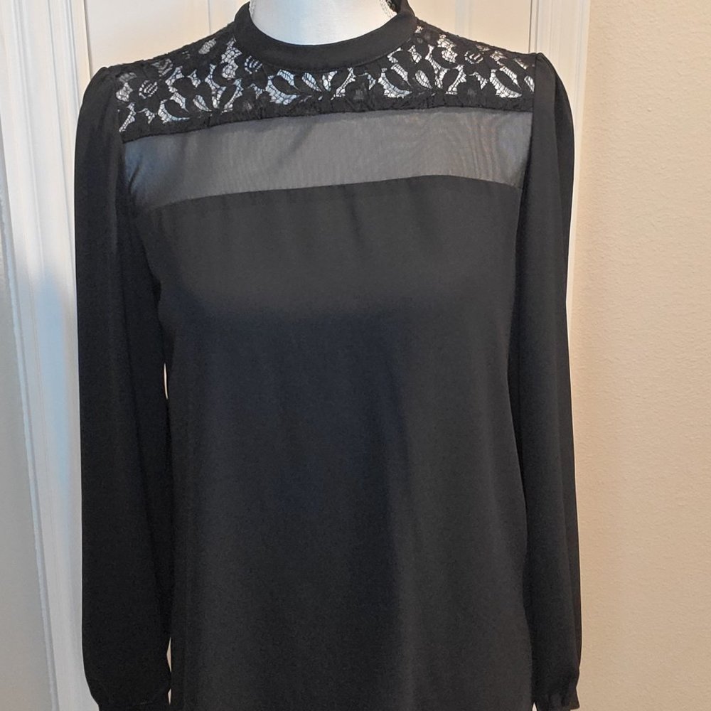 Express Lace Shoulder Blouse